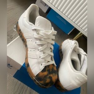 Adidas White Tortoise superstar